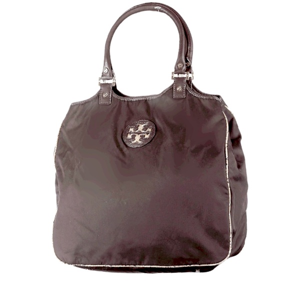 Tory Burch large brown nylon tote - Picture 1 of 15
